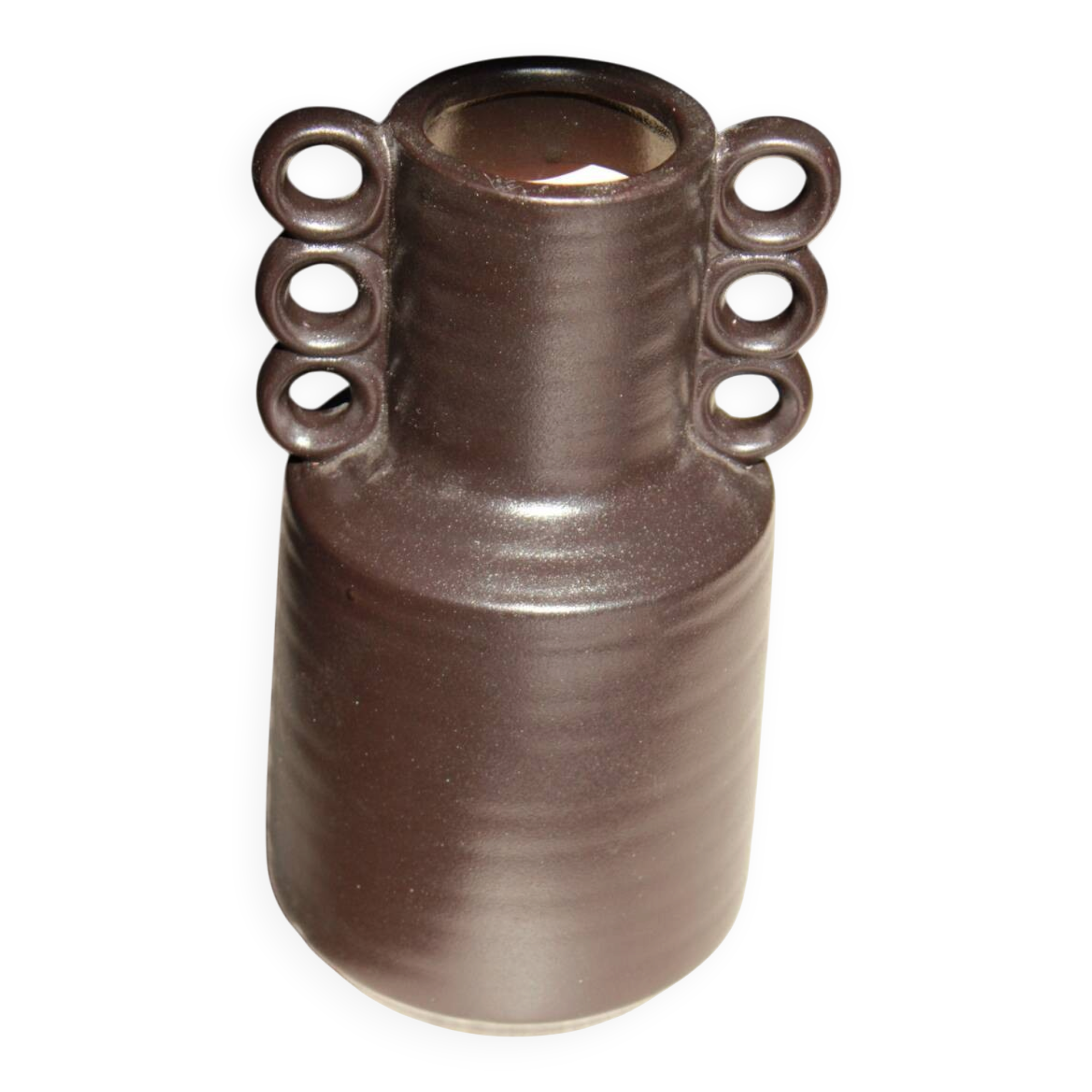 Matte porcelain vase with three handles – Bama model