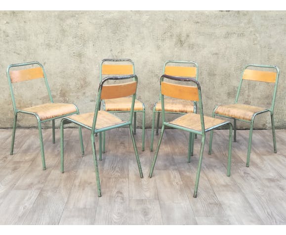 Set of 6 chairs school Stella