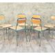 Set of 6 chairs school Stella