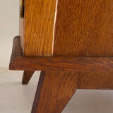 Vintage cupboard with compass feet