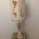 Marble base lamp with antique hand-embroidered lampshade
