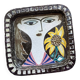 Ceramic bowl by Mari Simmulson, Upsala Ekeby, Sweden, Face, 1960s