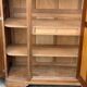Art Deco wardrobe with bevelled mirror in solid raw walnut.