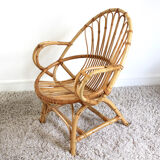 Vintage rattan armchair