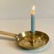 LOW HAND BRASS CANDLESTICK ANTIQUE
