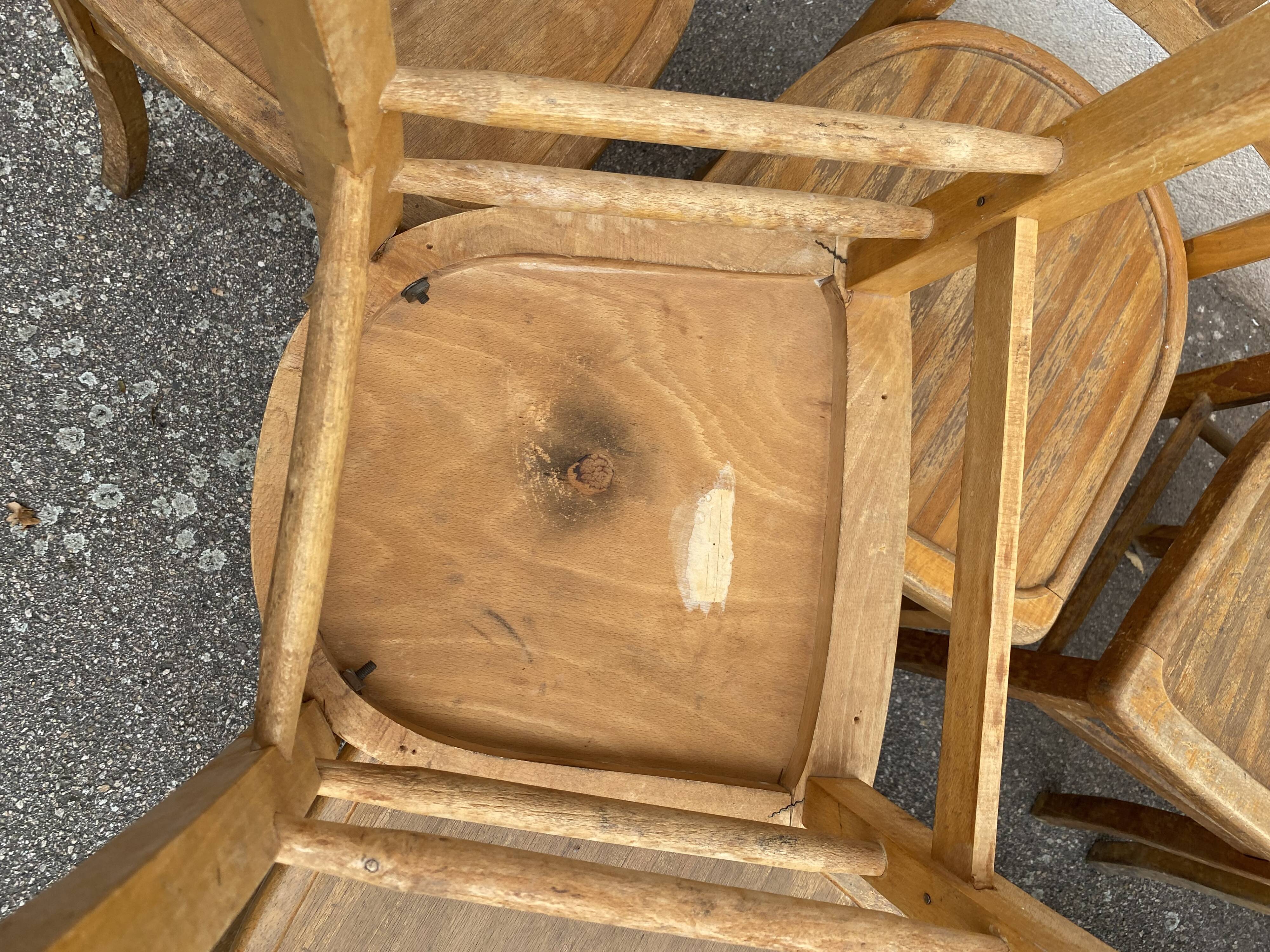 Set of 12 bistro chairs