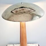 Grande lampe nautique bois et laiton années 80