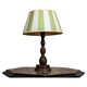 Lampe de table électrique avec abat-jour vert et blanc, années 1950