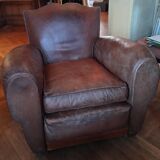 Vintage large club armchair moustache model