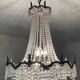 Lustre Montgolfière à pampilles en cristal