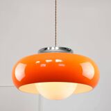 Large Space Age Model Best Pendant from Guzzini in Orange, 1970s