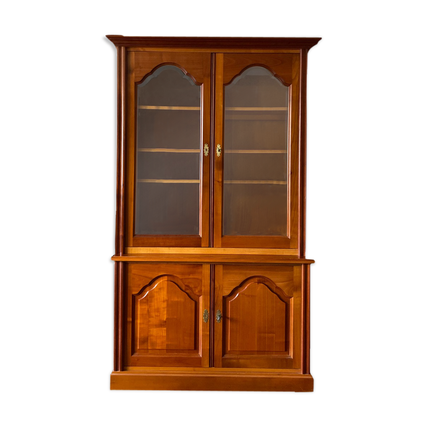 Louis XVI-style cherry glass library