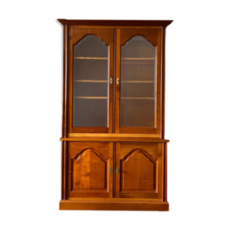Louis XVI-style cherry glass library