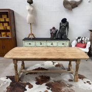 Table de ferme en chêne années 60