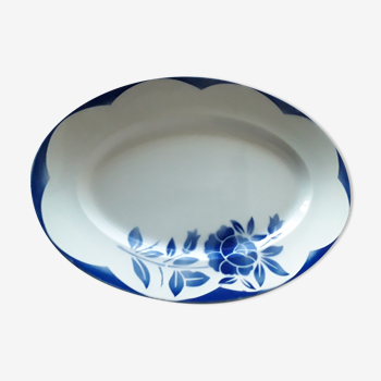 Old oval dish Digoin-Sarreguemines
