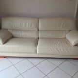 Sofa 3.5 places in leather