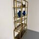 1970s vintage Italian design brass and glass shelf