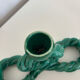 Green chandeliers