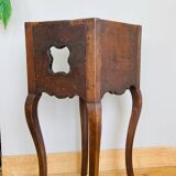 Louis XV bedside table or snack table, 18th century, quadrilobed side openings