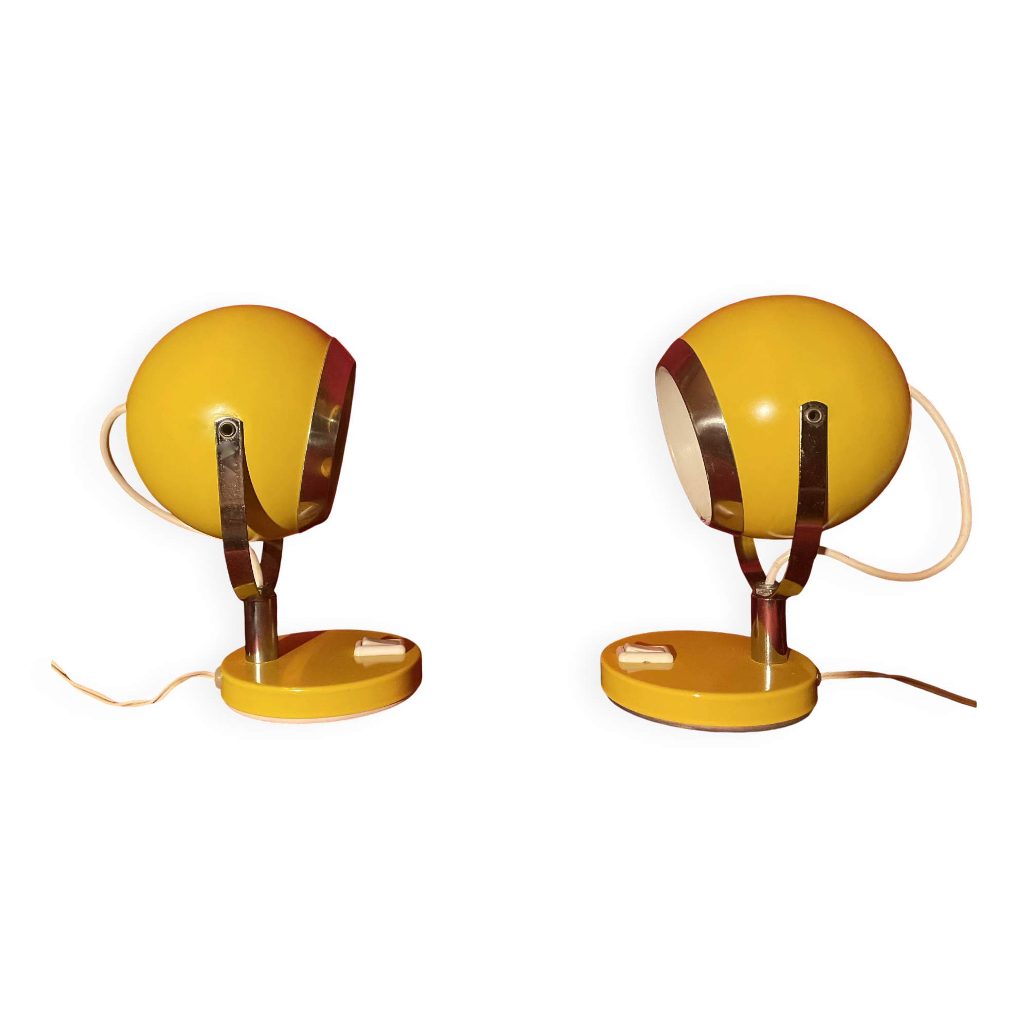 Pair of Eye Ball lamps, Space Age, 70s