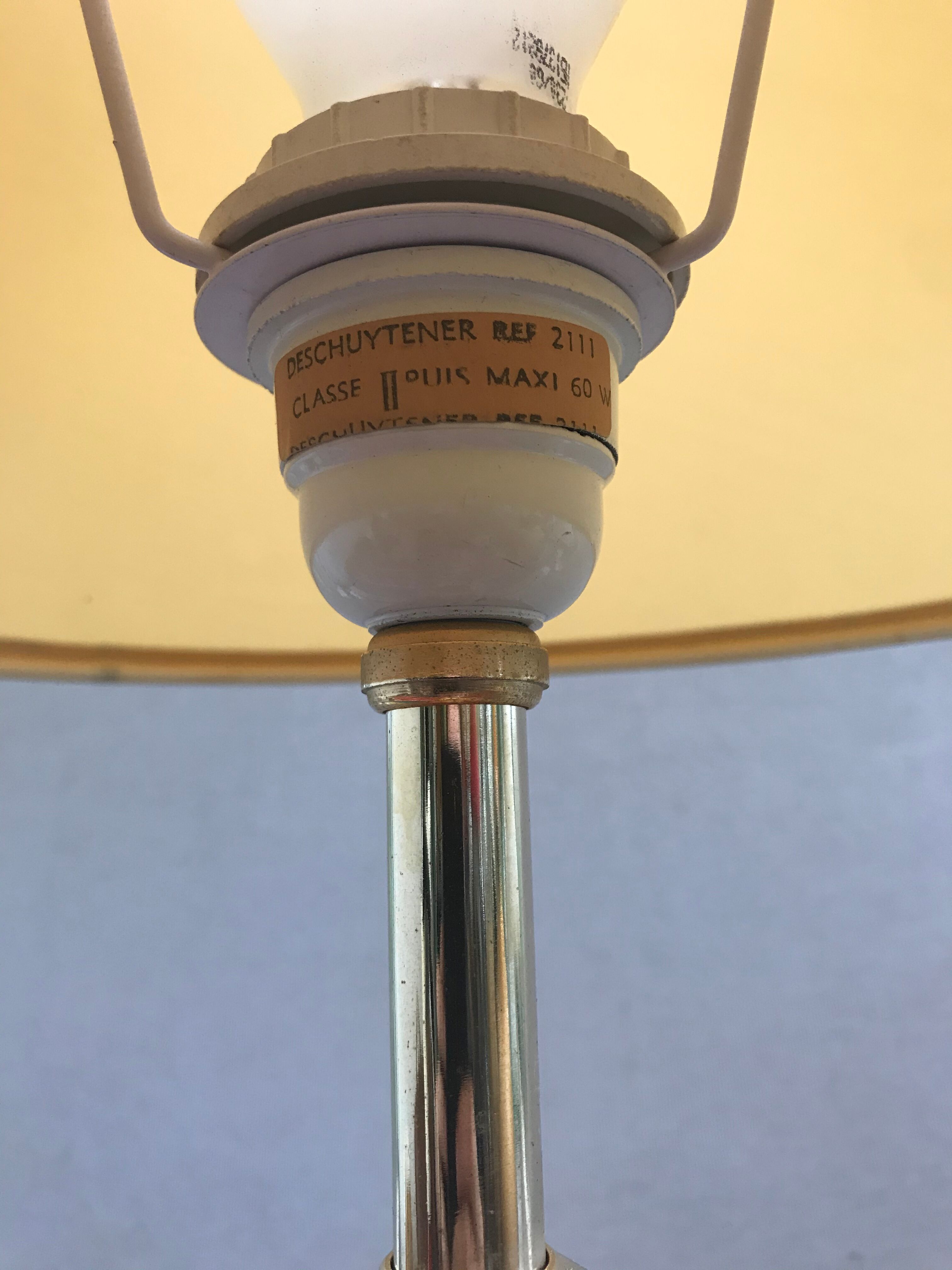 Table lamp by Robert de Schuytener ref2111 column - abat-day vintage cream