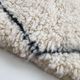 Moroccan Berber carpet blessed ouarain ecru with black abstract diamonds 154x116cm