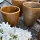 Set of 9 sandstone glasses from the Digoin manufacture