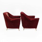 Pair of mid-century modern Italian armchairs for Ariberto Colombo