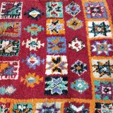 Handmade red Moroccan Berber rug