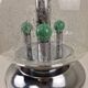 Italian Space Age Table Lamp with Effervescent Bubble Glass, 1970's