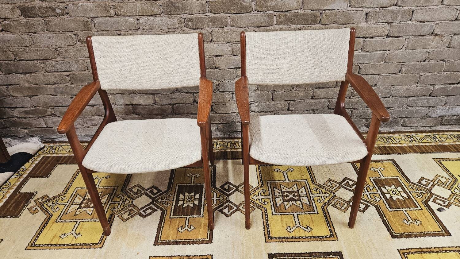 Pair of Scandinavian teak armchairs by Kurt Østervig, Denmark 1960