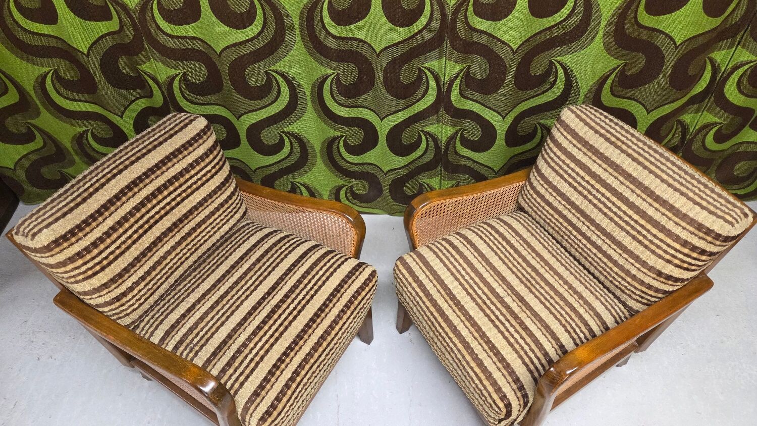 Art Deco armchair pair 1950