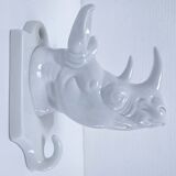 Porcelain rhinoceros design coat rack