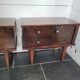 Pair of vintage 70s walnut bedside tables