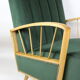 Fauteuil en velours d’olive, années 1970