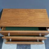 Teak chest of drawers 1970s with perspex handles