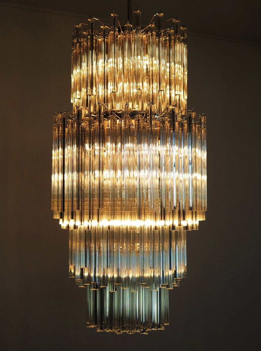 Vintage Italian chandelier in Murano glass (70s)