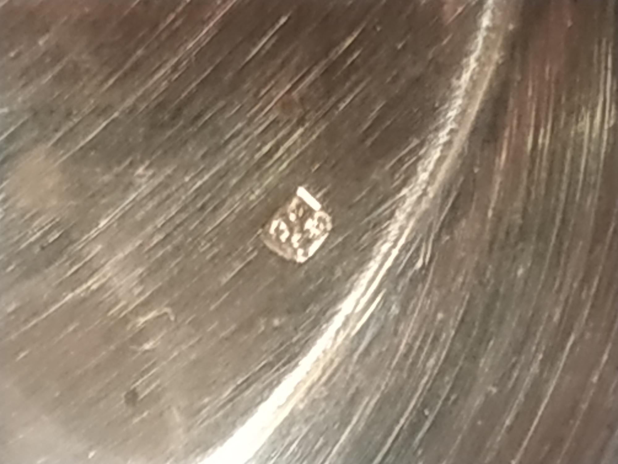 Servant 3 cups in silver metal poinçoin