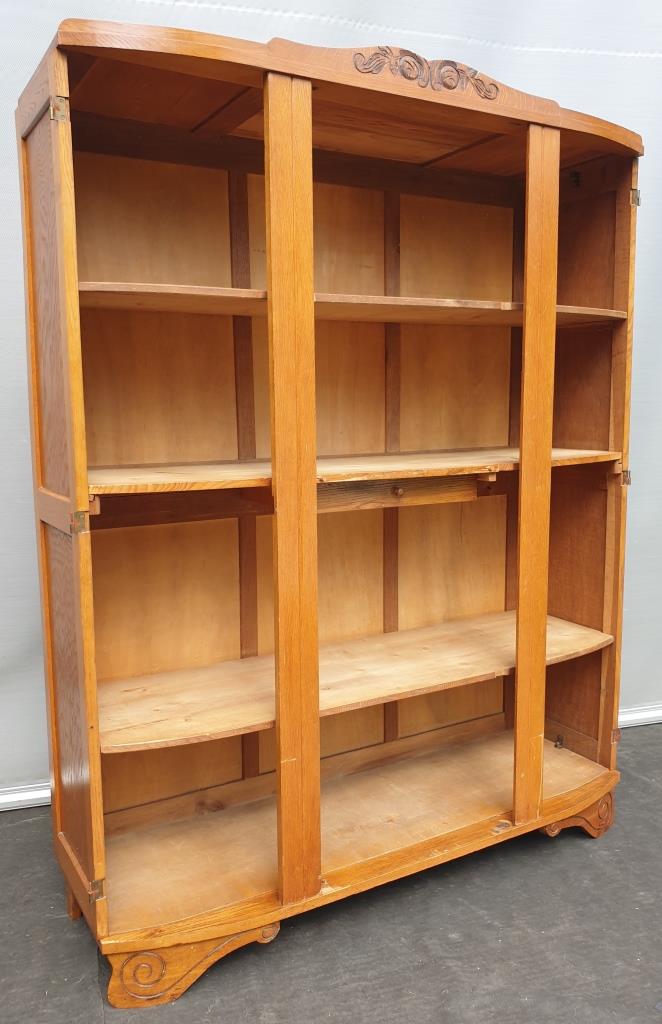 Library Art Deco cabinet curved lines L155