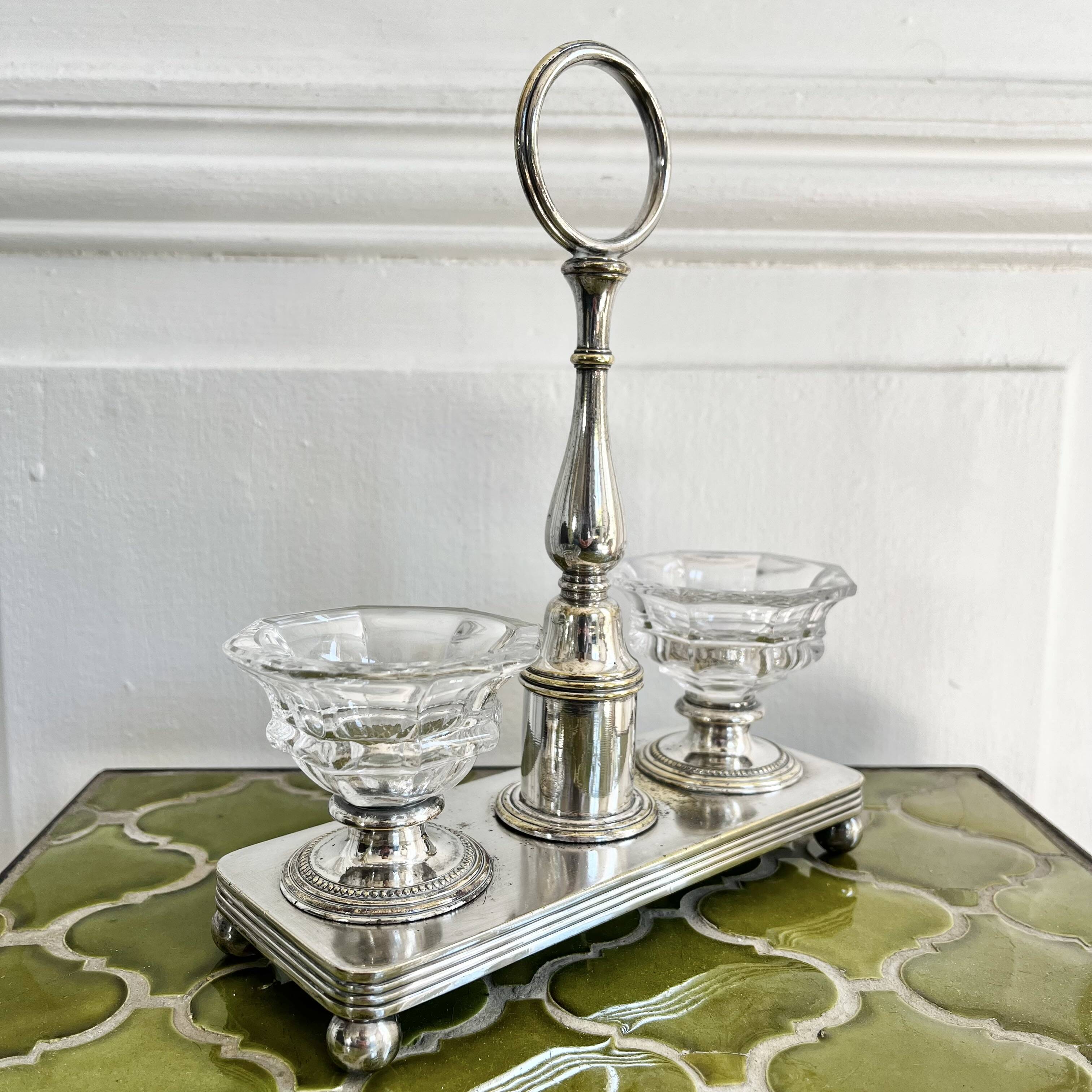 Double salt cellar signed Christofle