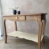 Old console in solid cherry wood - rustic Louis XV style