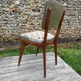 Vintage chair 50 taupe silk