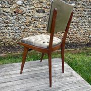 Vintage chair 50 taupe silk