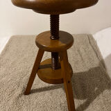 Swivel wooden stool year 80