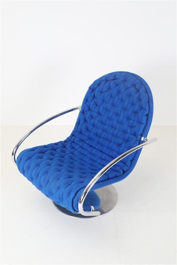 Fritz Hansen / Verner Panton “1-2-3” swivel chair / armchair / Space Age / Mid Century Danish Modern Design / 70s