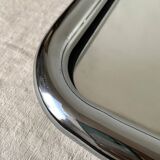 Vintage tubular chrome mirror, 70s