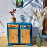 Wicker chest of drawers, canning and bamboo wood