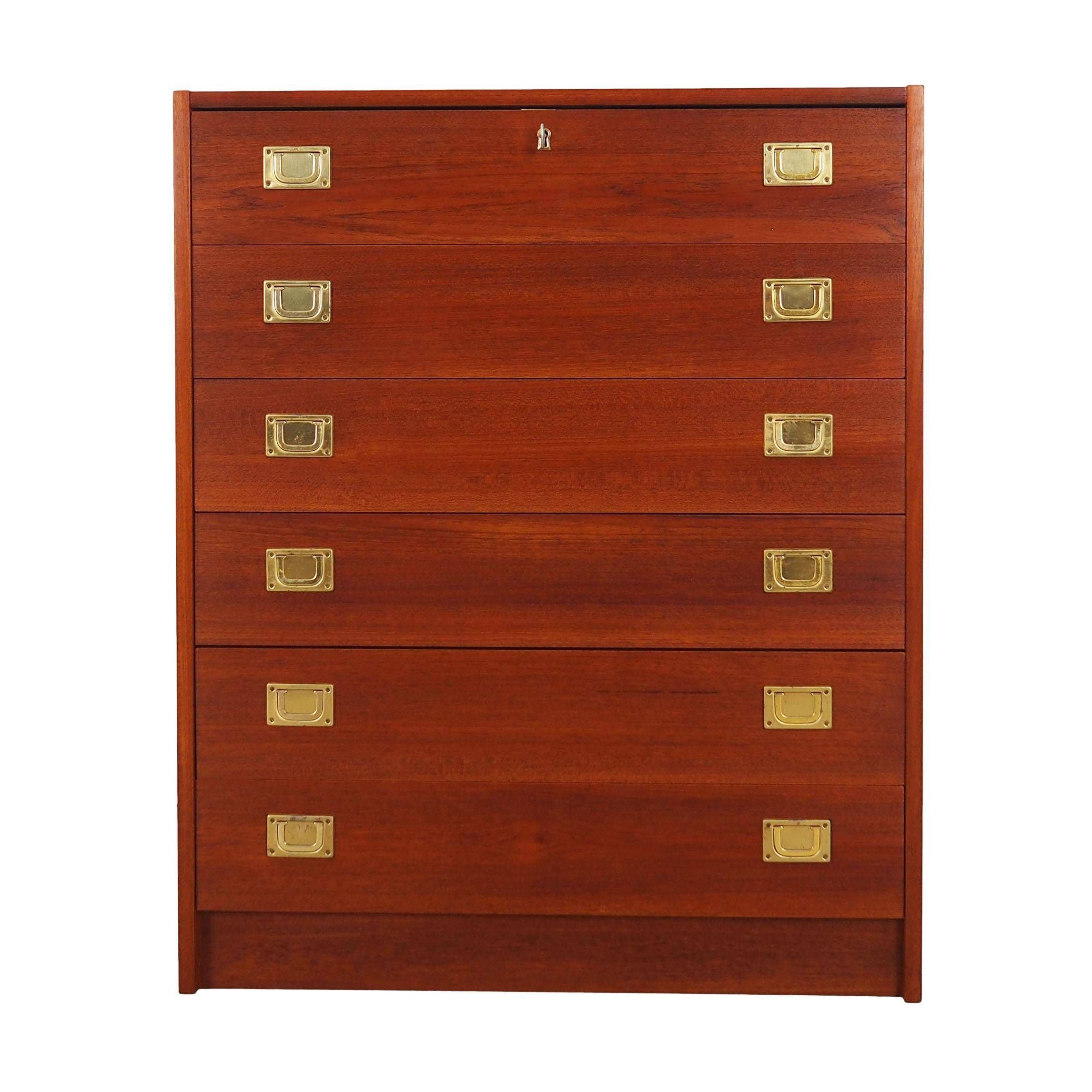 Teak chest of drawers, Danish design, 1960s, production: Denmark