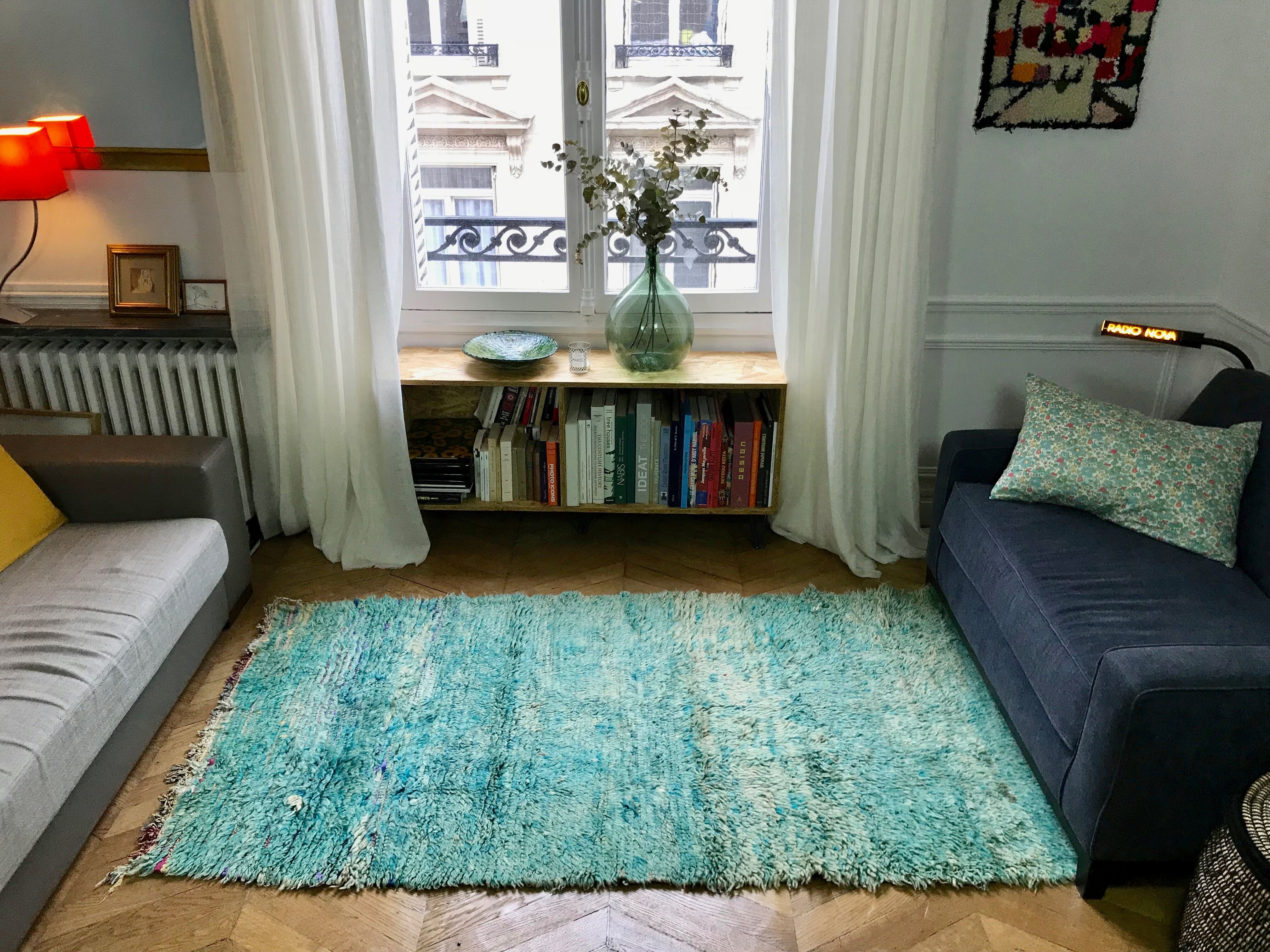 Green boujaad carpet 110x220cm