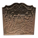 Cast iron fireplace plate